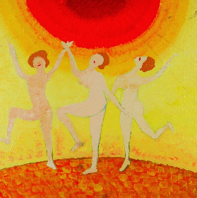 Tanzkreis, 2012, 40x40 cm, Acryl auf Leinwand